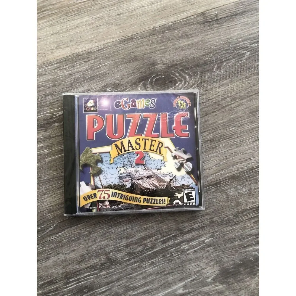 eGames Puzzle Master 2 /CD-ROM Computer Game Over 75 Intriguing Puzzles. Sealed